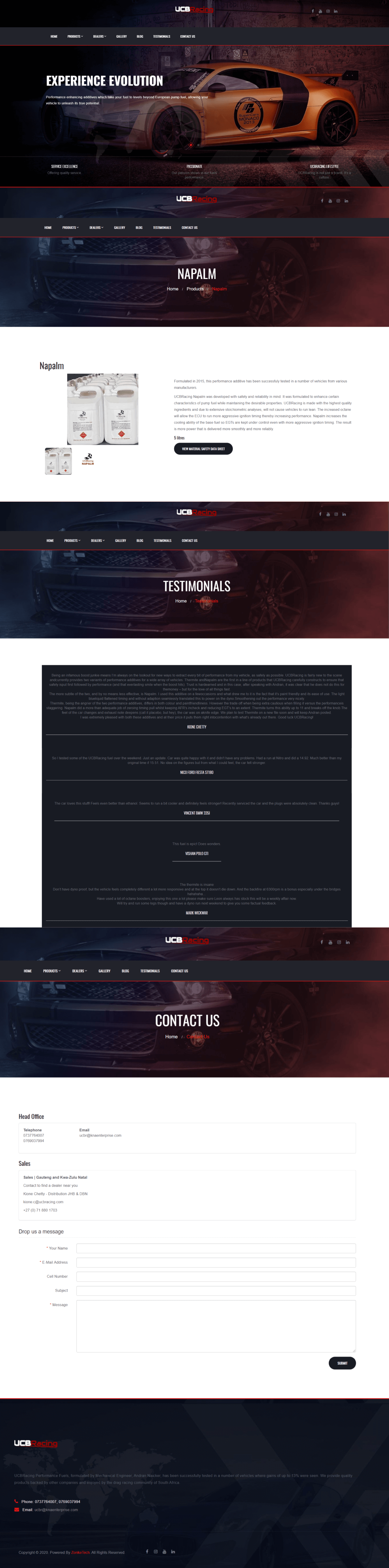 Our portfolio page showcases the work of ZonkeTech